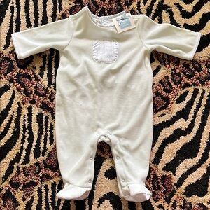 Janie and Jack White Footie One Piece Soft Cotton Blend New with Tags